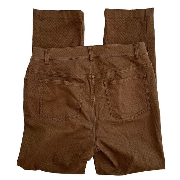 Lafayette 148 Herringbone Brown Trouser Pants Size 6 Stretch 4 Pocket - Picture 7 of 8